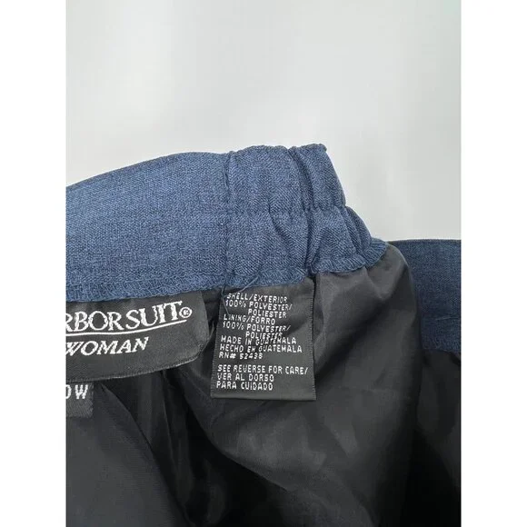 Navy Pencil Skirt 20W Sag Harbor Suits Blue Elastic Waist Office Vintage Modest - Picture 7 of 8